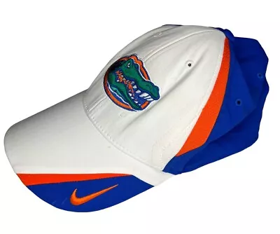 Nike Florida Gators Stretch Fitted Med / Lg Baseball Hat Cap White Orange Blue • $14.94