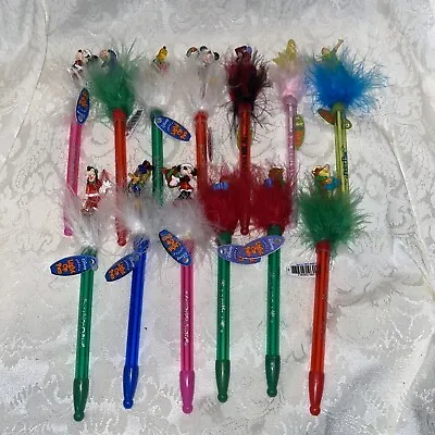 Vintage Lot Of 13 Disney Jiggly Light Up Pens With Character Heads Mickey Mouse • $19