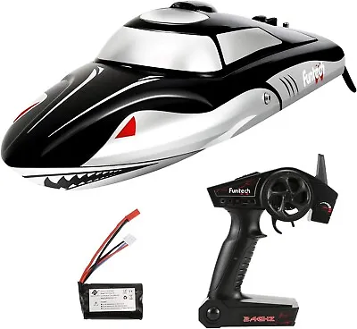 RC Boat Shark Design Super Speed 30 MPH With Reverse Function - 2.4 GHz RTP NEW • $55.97