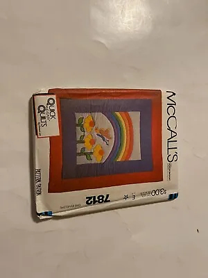 Vintage 80's McCall's 7812 Easy Rainbow Butterfly Quilt Pattern • $14.57