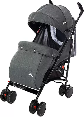 Foldable Reclinable Stroller Buggy Pram Includes Rain Cover & Footmuff • £89.99