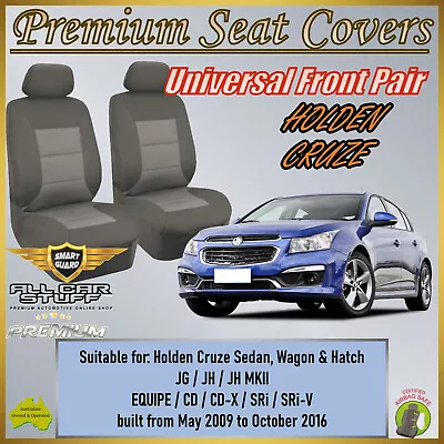 Premium Grey Front Seat Covers Suitable For Holden Cruze: 05/2009 To 10/2016 • $95.81