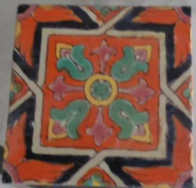 Antique Hand Painted Davies & McDonald Tile Company 5  Tile - GDC - Moorish • $69.99