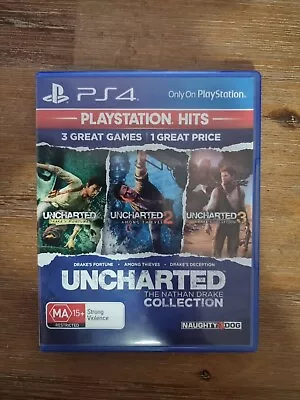 Uncharted The Nathan Drake Collection - Sony PlayStation 4 PS4 VGC + Free Post • $16