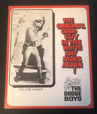 1960s/70s Dodge Boys Lone Ranger White Hat Detroit Auto Show Hero Card Giveaway • $19.99