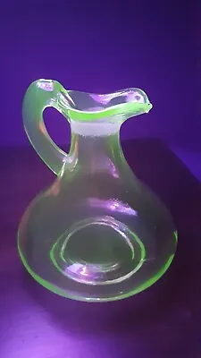 Anchor Hocking Green Uranium Vaseline Glass Cruet No Stopper • $29.58