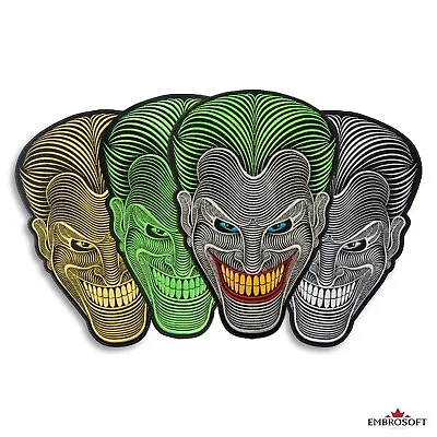 Head Of JOKER Large Supervillain Movie Character Embroidered Patch Iron On • $39.90