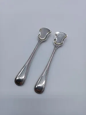 Pair Of Antique Silver Salt Spoons Hallmarked London 1867 Henry Holland  • £39