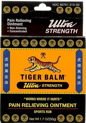 Tiger Balm Ultra Strength Pain Relieving Ointment 50 Gm - 1.7 OZ • $15