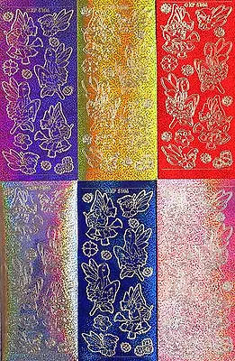 Garden FAIRIES Holographic Foil Shimmer Sparkle Peel Off Stickers Ladybirds  • £1.23