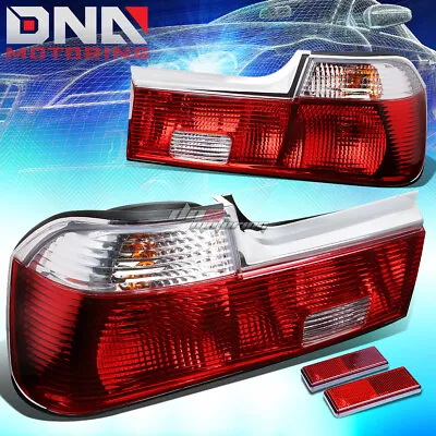 $83.98 • Buy Clear Housing Lens Red Led Tail Brake Lights/lamps For 88-94 Bmw E32 7-series
