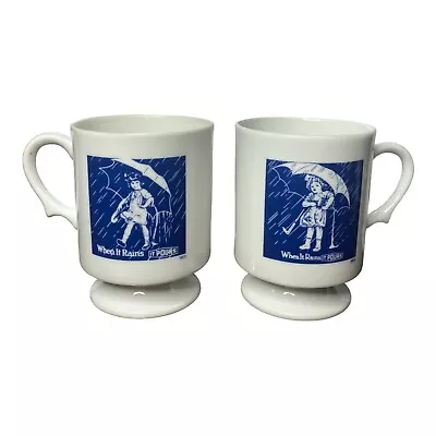 Vintage Mortons Salt Girl Mugs Set Of 2 T-Cup • $4.78