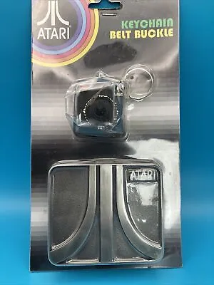 NEW Atari Logo  Belt Buckle AND  KEYCHAIN OFFICIALLY LICENSED Vintage. NIB • $25.46
