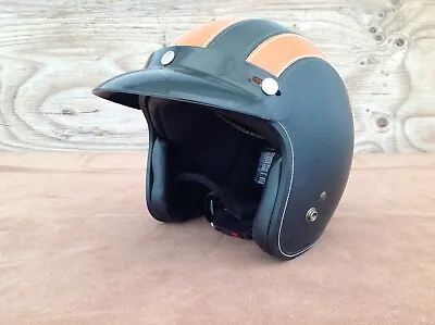 Cool Leather Wrapped M2R-300 Size Large 3/4 Open Face Helmet With Visor • $65