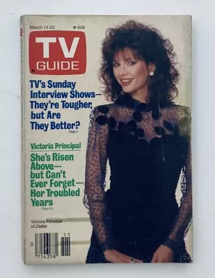 TV Guide Magazine March 14 1987 Victoria Principal Pittsburgh Metro Ed. • $12.95