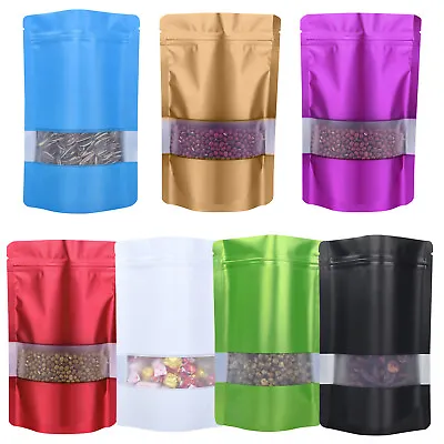 100pcs Mylar Smell Proof Bags Resealable Stand Foil Pouch Food Packaging 4*6inch • $11.95