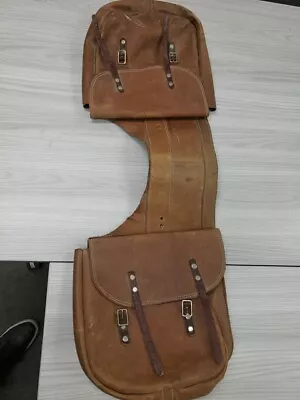 Saddle Bag Vintage Brown Heavy-duty  Leather Motorcycle Or/and  Horse Riding  • $87