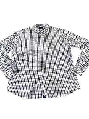 UNTUCKit Ruffino Button Down Long Sleeve Shirt Plaid Blue 3XL Tall Regular • $34.99