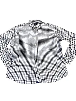 UNTUCKit Ruffino Button Down Long Sleeve Shirt Plaid Blue Large Tall Slim • $34.99