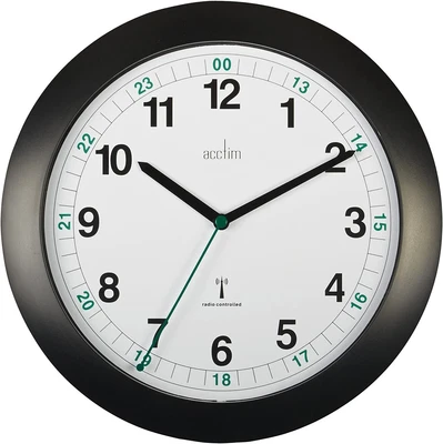 £25.99 • Buy Acctim Radio Controlled Wall Clock Milan 93/723BRC Black Brand New In Box