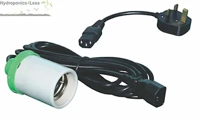 CFL Lamp Holder Grow Light Bulb Pendant E40 Fitting 4m Cord Hydroponics LUMii • £14.99