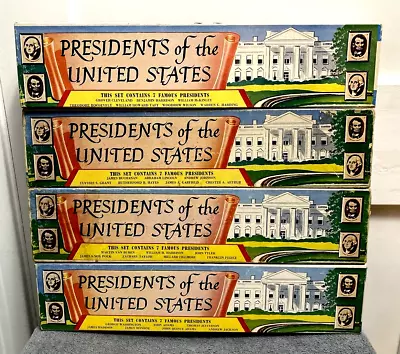 Vtg Marx Toys Presidents Of The United States 28pc Figure Series 1-4 In Box 1954 • $34.88