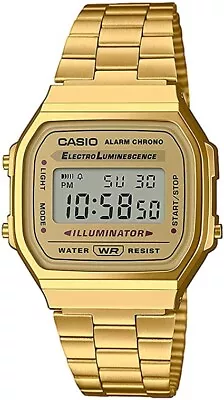 Casio A168WG-9WDF PRE-OWNED Men's Watch Vintage Retro Gold Stainless Steel • $34.99