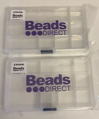 £3.19 • Buy 2 X 10 Adjustable Compartment Organiser Plastic Box Craft Nail Beads Seeds Nuts