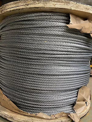 5/16  Galvanized Aircraft Cable Steel Wire Rope 7x19 (150 Feet) • $125