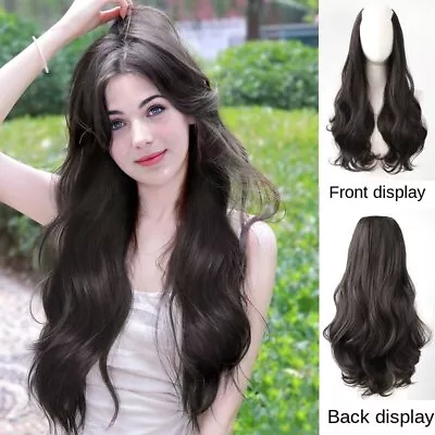 Hair Wig Long Curly Half Head Wig Realistic Invisible Breathable Hair • £10.99