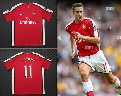 100% AUTHENTIC ARSENAL 2008-2010 Jersey Shirt Nike Football Soccer VAN PERSIE 11 • $114