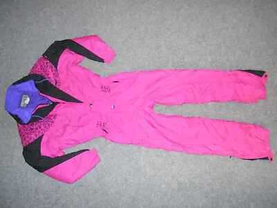 $26 • Buy Skyr Vtg 80's Point Of View Womens 10 Hot Pink Full Body Ski Suit             K8