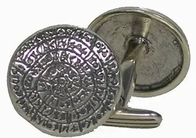 Phaistos Disk - Minoan Period Crete - Ancient Greece - Silver Cufflinks  • $119.90