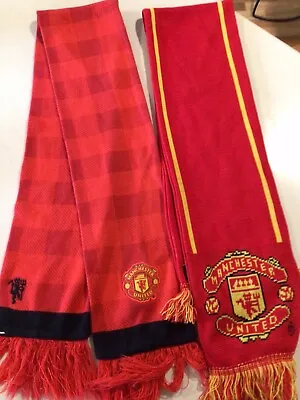 Manchester United Scarf Nike Soccer Avon Lot Of 2 Red H2 • $19.95