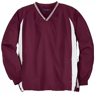 Sport Tek Mens V Neck Golf Pullover WindShirt Jacket S-6XL OR TALL NEW JST62 • $25.95