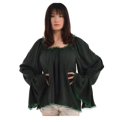 BLESSUME Medieval Wench Renaissance Cosplay Costume Peasant Blouse Top L • £15