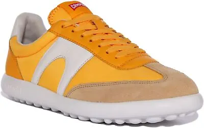 Camper Pelotas XLF Xlite Mens Lace Up Casual Trainers In Orange Size UK 7 - 12 • £94.99