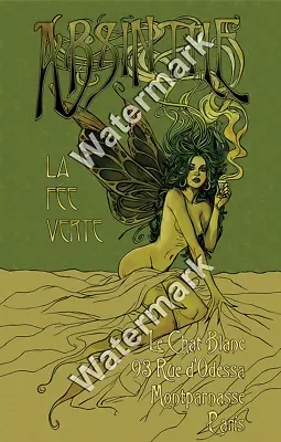 Green Fairy Absinthe Poster • $13.99