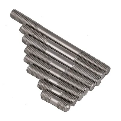 £5.24 • Buy M3-M16 Double End Threaded Stud Bar Rod Bolts 304(A2) Stainless Steel Screws