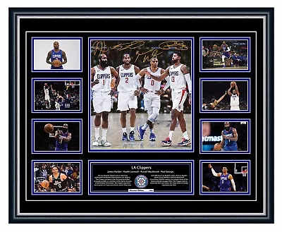 La Clippers 2023/24 Nba Kawhi Leonard Harden Westbrook Signed Framed Memorabilia • $129.99