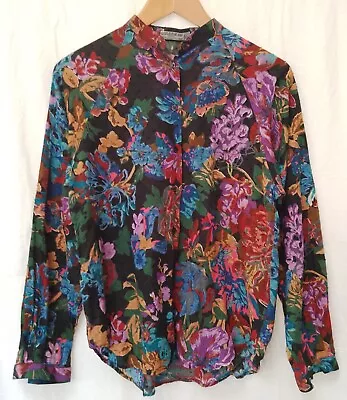 Vintage Jaeger Blouse Floral Made In England Size 36 • £12