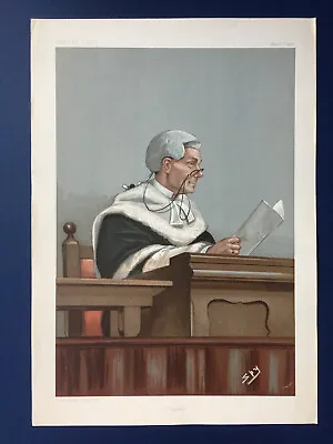 Original 1900 Vanity Fair Print Of Mr Justice Bucknill - Legal Judge • £14.99