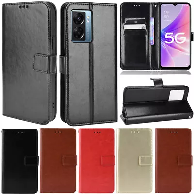 Slim Wallet Leather Flip Case Cover For Oppo A57 A77 A17 A78 A58 A98 A18 A38 A79 • $14.01