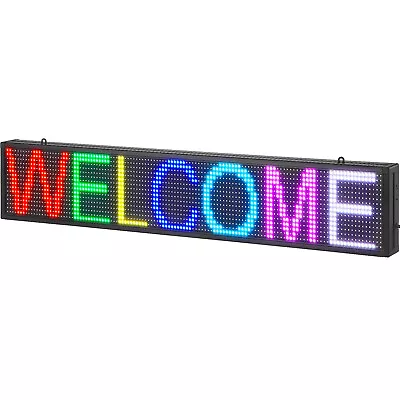 VEVOR 40 X8 LED Sign Scrolling Message Display Board P10 Full Color Programmable • $94.04