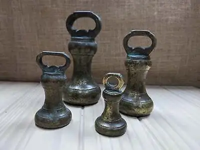 £85 • Buy Set Of 4 Imperial Brass Butcher's Weights