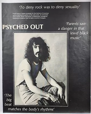 1968 Frank Zappa Mothers Of Invention Vintage Print Ad Man Cave Poster Art 60's • $12.88