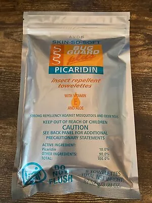 Avon Skin So Soft Bug Guard Picaridin Towelettes - Pack Of 8 • $16