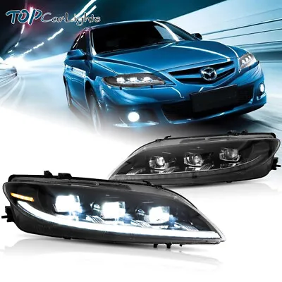 VLAND Full LED Projector Headlights For 2003-2008 Mazda 6 W/Start-up Animation • $349.99