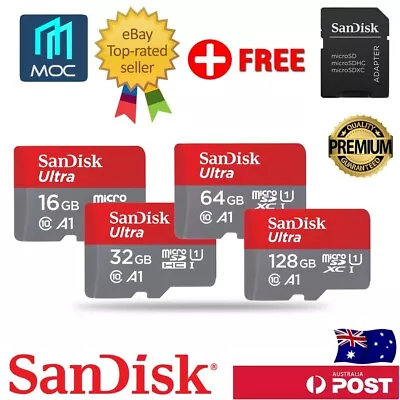 SanDisk Ultra Micro SD Card Memory TF 16GB 32GB 64GB Class 10 A1 Genuine MOC  • $1.95