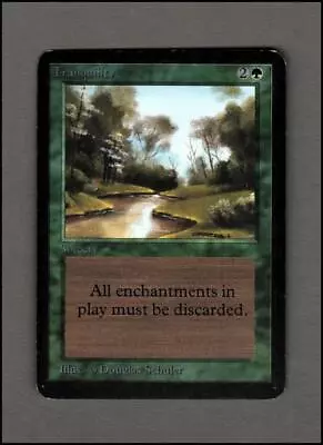 TRANQUILITY Lea Limited Edition ALPHA Magic The Gathering Mtg Round Boys X1 MP • $1.50